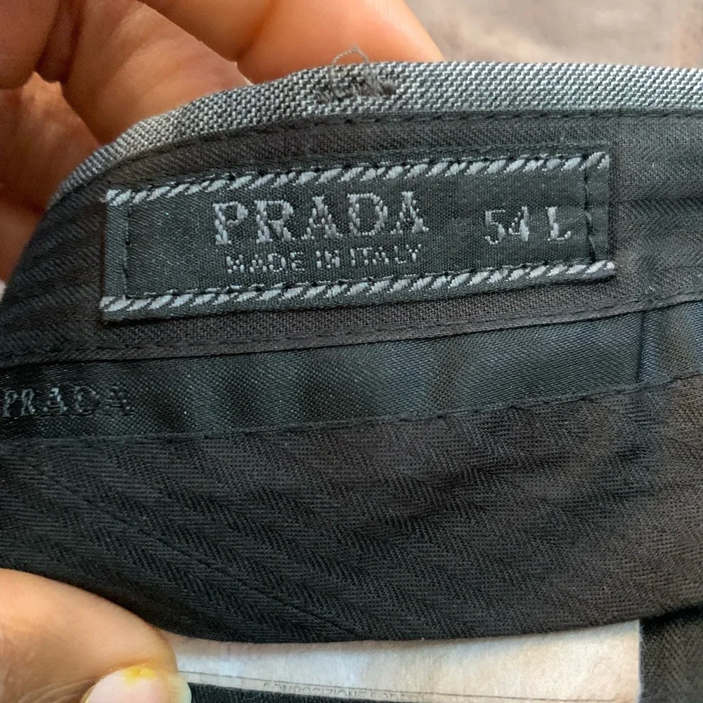 Prada Suit Men Grey Drop 8 100% Wool 54L